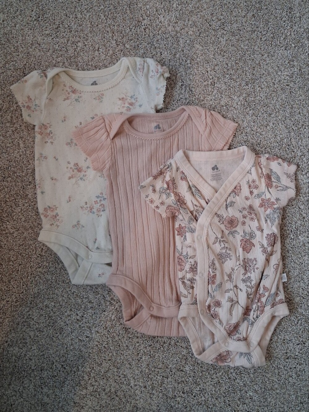 Baby Onesie Bundle Short-Sleeve Bodysuits - Blush Mix